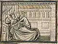 Bibliothèque Sainte-Geneviève, manuscrit 783, fo 27 vo, vers 1390-1410, par Perrin Remiet.