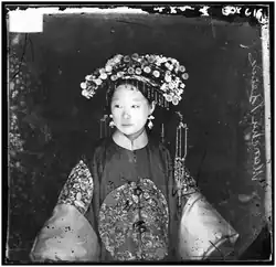 Mariée mandchoue en 1871.