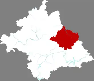 Localisation de Bīnyáng Xiàn