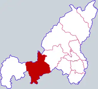Localisation de Jìngbiān Xiàn