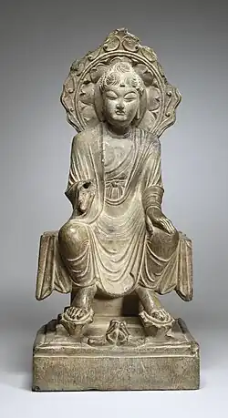 Statue du bouddha Maitreya, début VIIIe siècle, Walters Art Museum