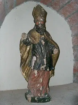 Chivres (Côte-d'Or), église Saint-Léger, saint Léger (fin Moyen âge).