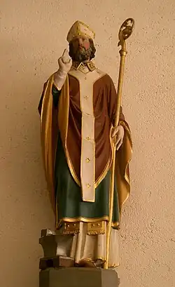 Chivres (Côte-d'Or), église Saint-Léger, saint Léger (XIXe&nbsp;siècle).
