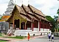 Ubosot (ou Bot) de Wat Phra Singh, salle d'assemblée réservée aux religieux, bonzes et novices