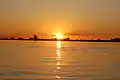 Coucher de Soleil au Botswana sur la rivière Chobe, 2007.