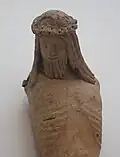 Christ au sourire. Statue en terre cuite, XVIe&nbsp;siècle.