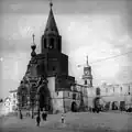 La tour du Sauveur et la  chapelle surmontée d'un imposant chatior construite en 1904-1905