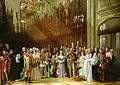 Baptême du prince de Galles dans la St.George's Chapel de Windsor, 25 janvier 1842