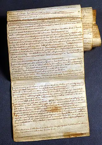 Rotulus de la Chronique de la Novalaise, XIe&nbsp;siècle