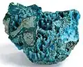 Chrysocolle stalactites, Ray mine (en), Arizona.