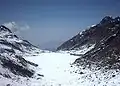 Le lac Tsomgo en hiver