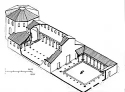 Reconstitution de l'église dans son état originel du IVe&nbsp;siècle.