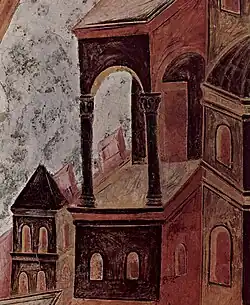 Détail de la voûte dédiée à saint Matthieu.