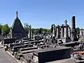 Partie ancienne du cimetière.