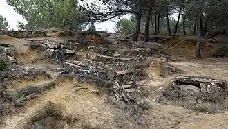 Tombes du cimetière wisigoth du Moural des Morts.