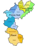 Cantons et communes de la 12e&nbsp;circonscription législative des Yvelines de 1988 à 2012.