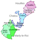 Communes et cantons constitutifs de la 4e&nbsp;circonscriptions.