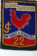 Insigne du CJF 22 (1er&nbsp;modèle).