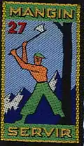 Insigne du CJF 27 (2e&nbsp;modèle).