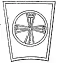 Clé de voûte du narthex telle que relevée par Gauckler.