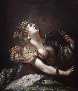 Claude Vignon, Cléopâtre se donnant la mort, vers 1640.