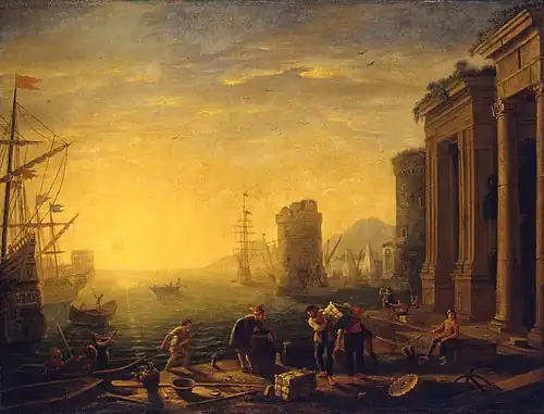 Port le matin (1635-1645), Saint-Pétersbourg, musée de l'Ermitage