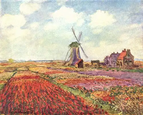 Champs de tulipes en Hollande de Claude Monet.