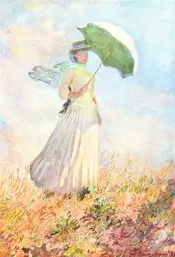 Claude Monet, Femme à l'ombrelle, tournée vers la droite, 1886