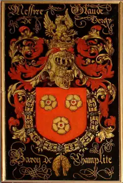 Claude Ier de Vergy († ~1560), armoiries de l'Ordre de la Toison d'Or.