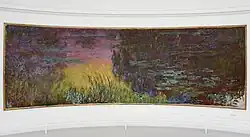 Claude Monet. Les nymphéas. Soleil couchant. 1914-18. H. 2 x L. 5,94 m. Musée de l'Orangerie.