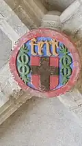 Clef de voûte évoquant la Maison de Savoie à l'origine de la construction du petit cloître.