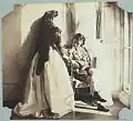 Clementina Hawarden et sa fille Isabella, vers 1861. Épreuve à l'albumine à partir d'un négatif au collodion humide sur verre.
