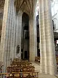 Collatéral sud, vue vers l'ouest.