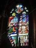 Vitrail - saint François d'Assise, saint Zacharie.