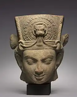 Tête de Vishnu de Vidisha près d'Udayagiri, Inde centrale, Ve siècle