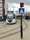 Station Clichy-Montfermeil, tram en direction d'Arboretum.