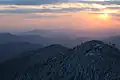 Vue des monts Great Smoky depuis le mont Le Conte.