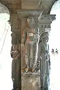 Pilier nord avec  de gauche à droite :saint Thomas, Christ montrant ses plaies et saint Jacques le Majeur.