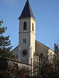 Le clocher de l’église.