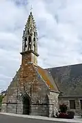 Le clocher de l'église Notre-Dame-des-Flots à Léchiagat,&nbsp;Inscrit MH (1926).