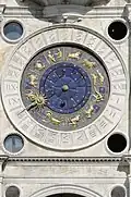 Horloge 24 heures de la place Saint-Marc, Venise (fin du XVe siècle).
