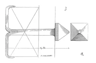 Clou du XIIe&nbsp;siècle en forme de tête de diamant.