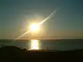 Coucher de soleil sur la plage du Club des Pins