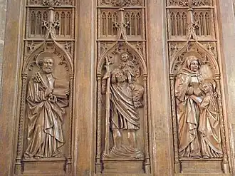 Saint Pierre, saint Christophe et sainte Anne.