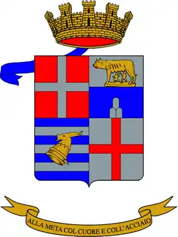 Les armoiries du 9e groupe d'artillerie de campagne automoteur (« Brennero ») de l'armée italienne.