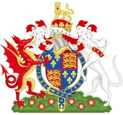 Armes du roi Henri VII, fondateur de la dynastie royale Tudor.