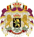 Armoiries du prince héritier du trône de Belgique de 1833 à 1910.