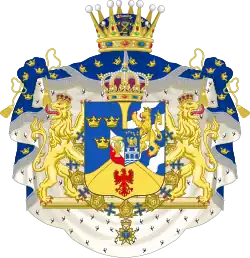 Armoiries du prince héritier Gustave de 1905 à 1907.