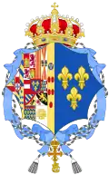 Armoiries comme duchessedouairière de Calabre(depuis 2015)