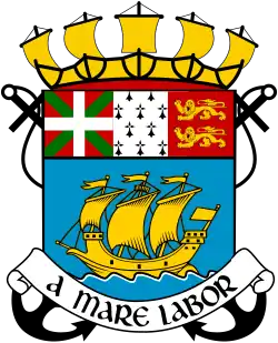 Armoiries de Saint-Pierre-et-Miquelon.